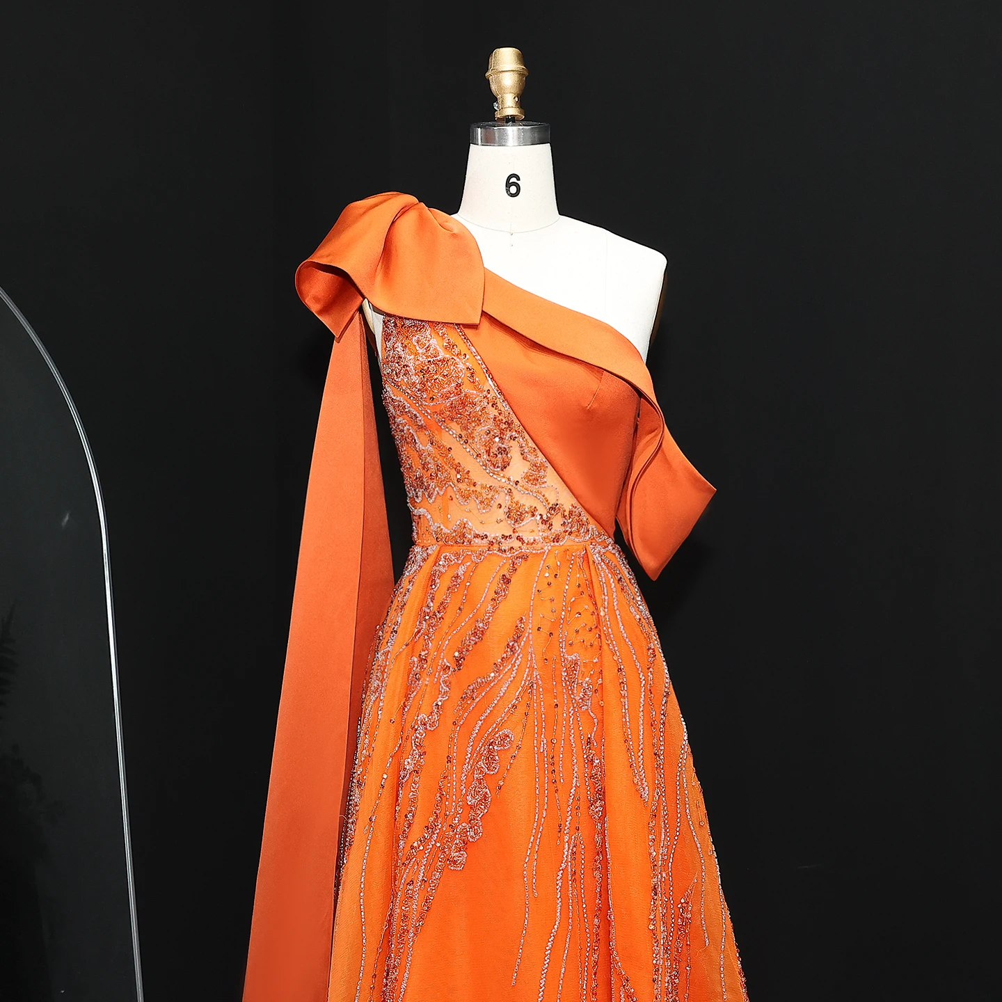 Sharon Said-Robe de Soirée Arabe Vert Olive Personnalisée, Cape à Manches, Fente Latérale, pour ixde Mariage, SS323