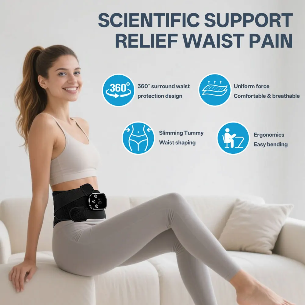 

Neidga Infrared Heating Belt Lumbar Massager with Heat Vibration Pain Relief