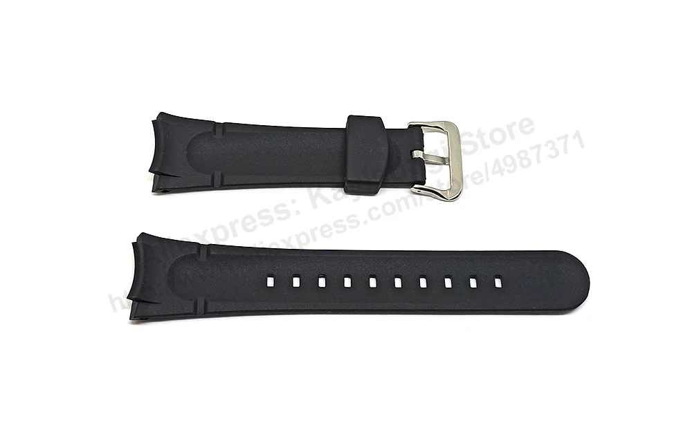 Black Rubber Watch Band / Strap Compatible for Casio Edifice EF-305-1AV , EF-305-9AV