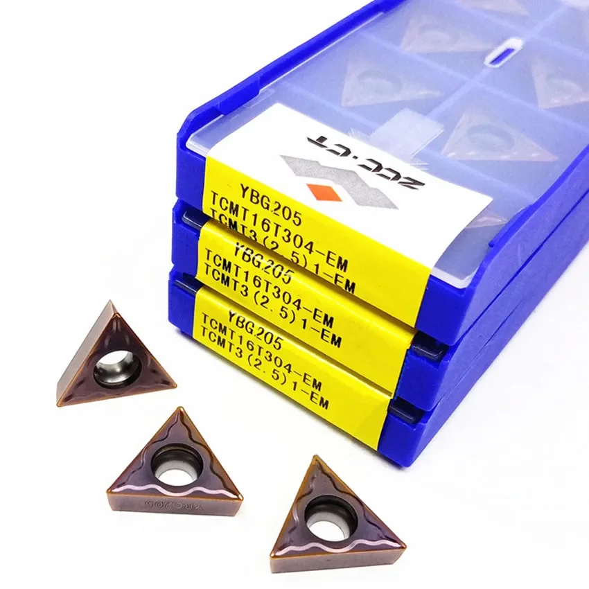 ZCC.CT TCMT16T304 TCMT16T308 TCMT16T312 HF HM HR EF EM YBC251 YBC252 YBD152 YBG202 YBG205 คาร์ไบด์แทรก CNC เครื่องจักรกลใบมีด