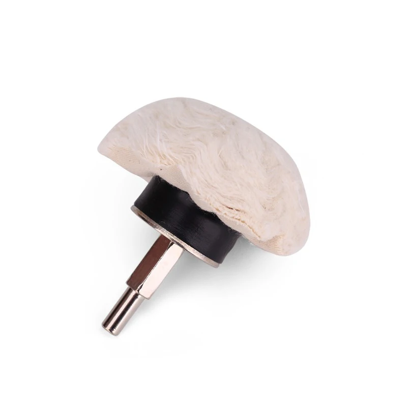 6mm Shank 40-100mm Mounted White Cloth Buffing Wheel Cotton Polishing Wheel 4-Type for Grinding Jewelry Wood Metal Abrasive Tool