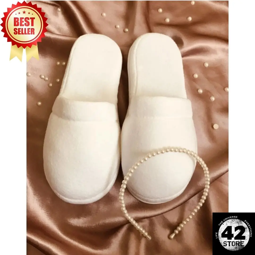 Pearled Maternity Crown Slippers Set