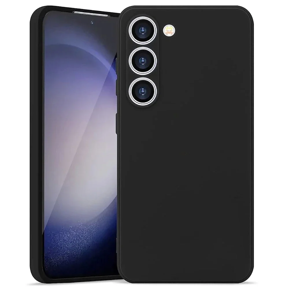 Coque de téléphone noire antichoc en Silicone TPU, étui arrière souple pour Samsung Galaxy S20 S21 S22 S23 S24 Ultra FE S10 S9 S8 Plus lite 5G