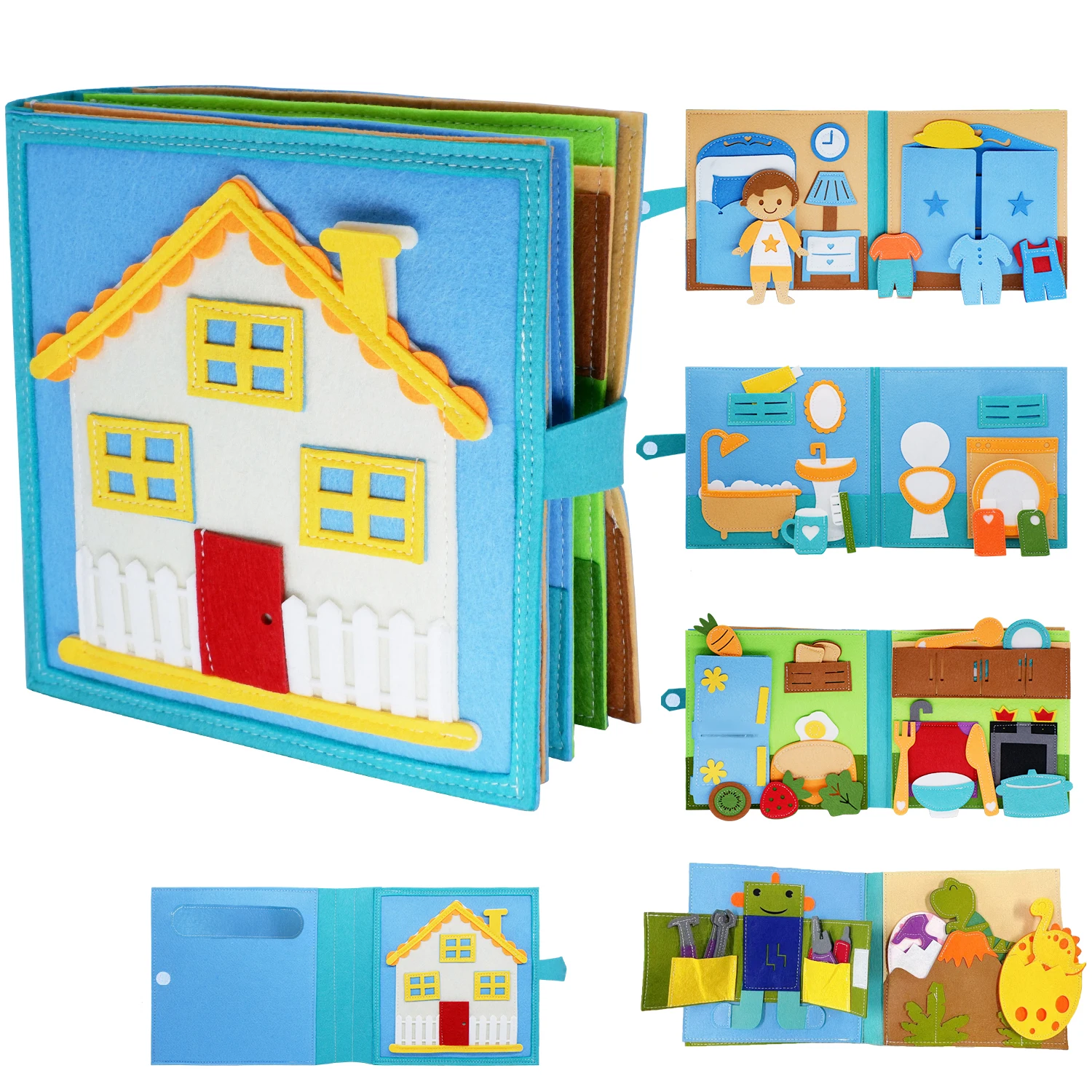 Тихая книга Монтессори для детей 3-6 лет - развивающий игрушка — фото товара