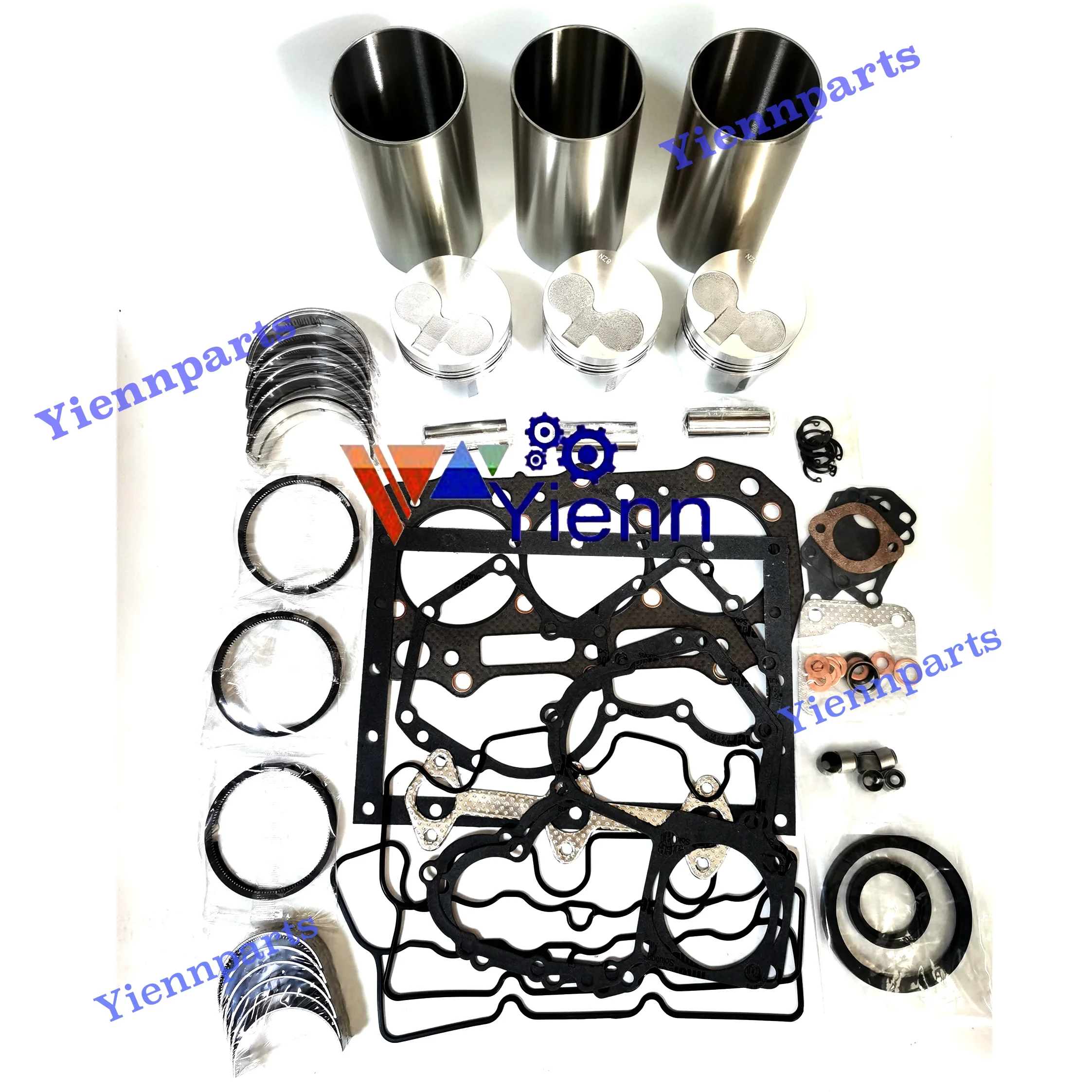 JB16 JB17X JB18 JB19X KB165 KB185  GB170 GB175 GB180 Rebuild Kit Full Gasket Liner Piston Ring Bearing Set For Kubota Tractor