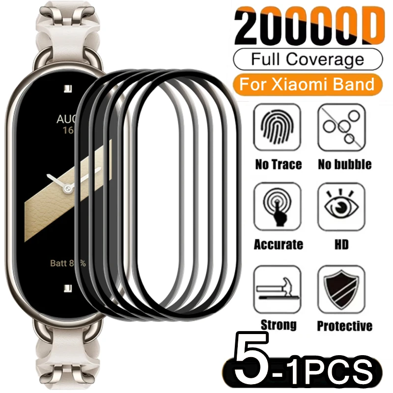 Xiaomi Mi Band 10 9 소프트 보호 필름 PMMA Miband10 MiBand9 용 스크래치 방지 화면 보호기 용 1/5PCS 3D 곡선 소프트 필름