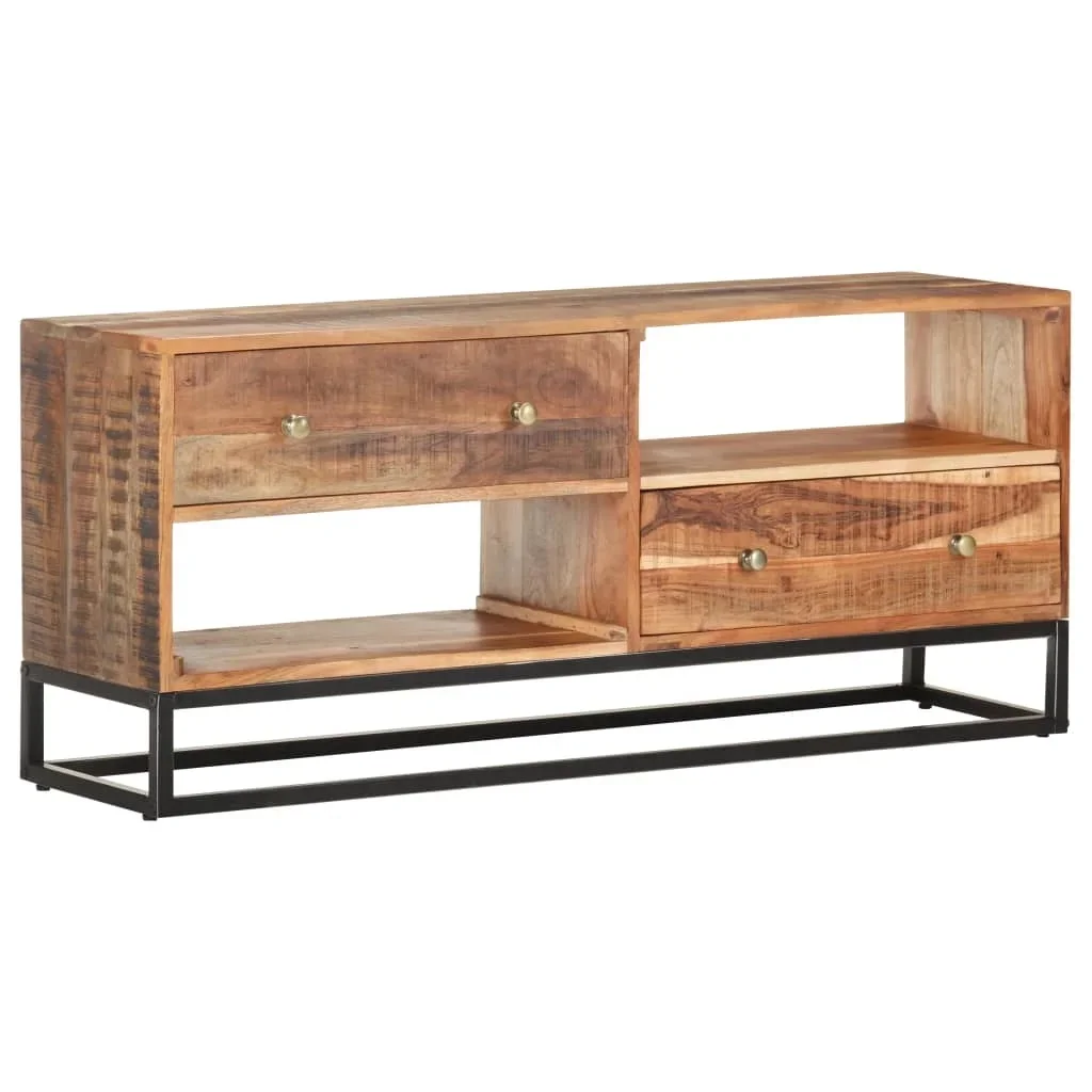 Furniture TV should be given as a luxury raw acacia wood furniture TV cabinet modern minimalist LED