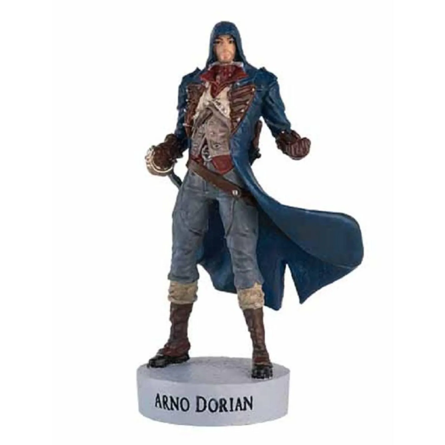 Ubisoft, Arno Dorian figura de resina coleccionable muy detallada pintada a mano de la Saga Assassin's Creed, Aprox.10 cms., Miniatura, Colección Oficial de la Franquicia Assassin's Creed, Embalaje blister puede estar arrugado, Sin fascículo, Peana nombre