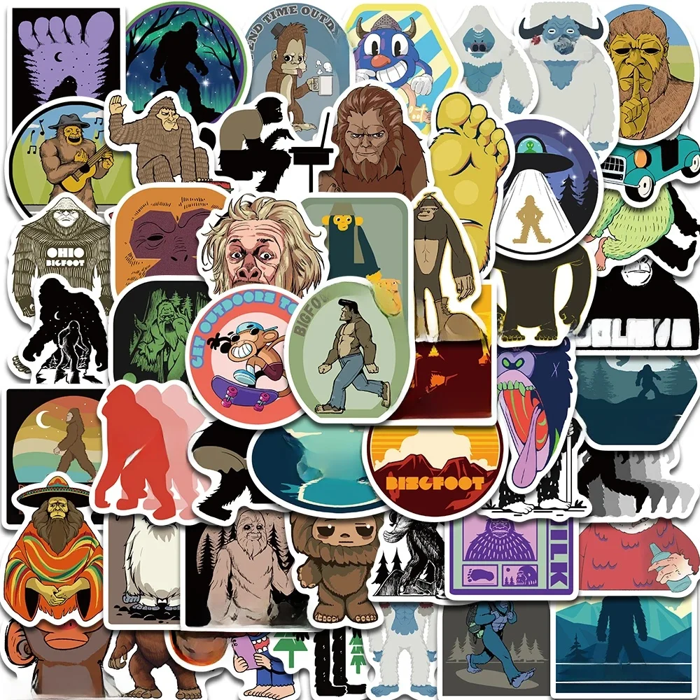 Collection d'autocollants de singe homme en plein air, bricolage, ordinateur portable, scrapbooking, téléphone, bagages, mur, planche à roulettes, étanche, décalcomanies, mode, 50 pièces