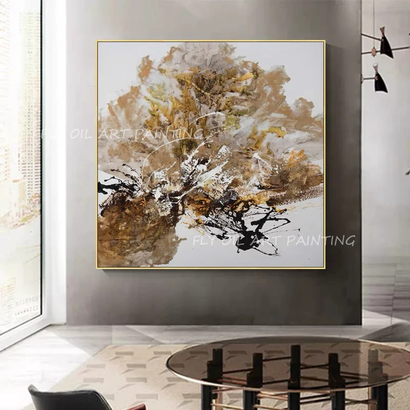 

Gold foil new design large size canvas oil painting abstract modern canvas wall art sitting room adornment as a gift