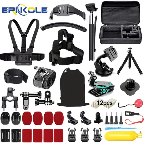 Imagen 1 del producto Kit de accesorios para Cámara de Acción 50 en 1 para DJI Osmo Action 5 pro 4/3 GoPro Hero 13 12 11/10 Insta360 AKASO Yi Sjcam Cámara de Acción