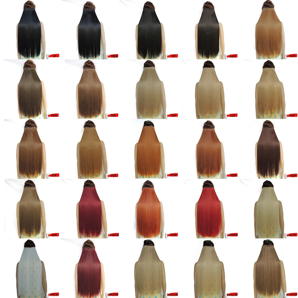 Xi.Rocks – Extension capillaire synthétique lisse et longue, 70cm, 25 couleurs, avec épingles à cheveux, faux cheveux, Extensions noires, WJZ12070/1p