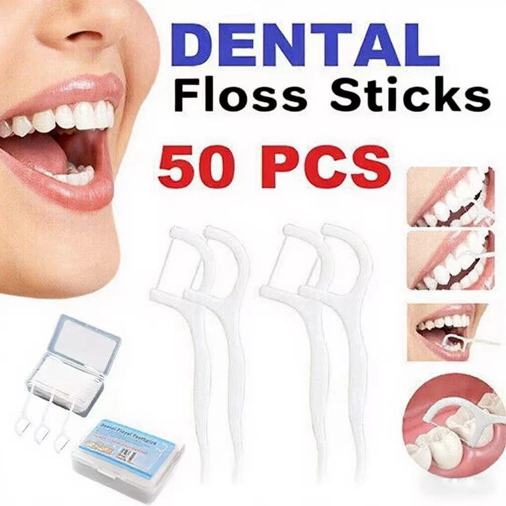200 Unidades de Fio Dental com Haste em Forma de Arco Ultra Fina - Ideal para Crianças e Adultos