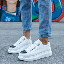 CHEKICH Original Brand White 2024 men's sneakers for Summer with Elastic band, Mirror Decorated quality leather Shoes CH251