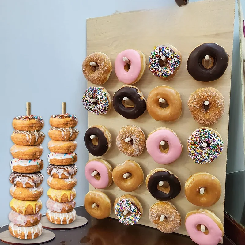 Pączek dekoracje ślubne na ścianę cukierki Donut Bar słodki koszyk dekoracja stołu dekoracja weselna Baby Shower Donut Wall — zdjęcie 2