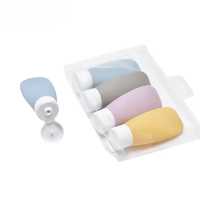 Ensemble de bouteilles rechargeables de voyage, 30/60/100ml, cosmétiques, lavage du visage, crème pour les mains, Lotion, tuyau, distributeur vide, 3/4 pièces