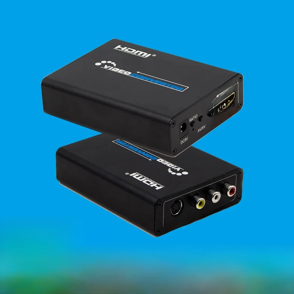 Konwerter kompozytowy 3RCA AV S-Video CVBS na konwerter audio 3,5 mm zgodny z HDMI, przełącznik AV/S VIDEO Adapter Upscaler Ration — zdjęcie produktu 7