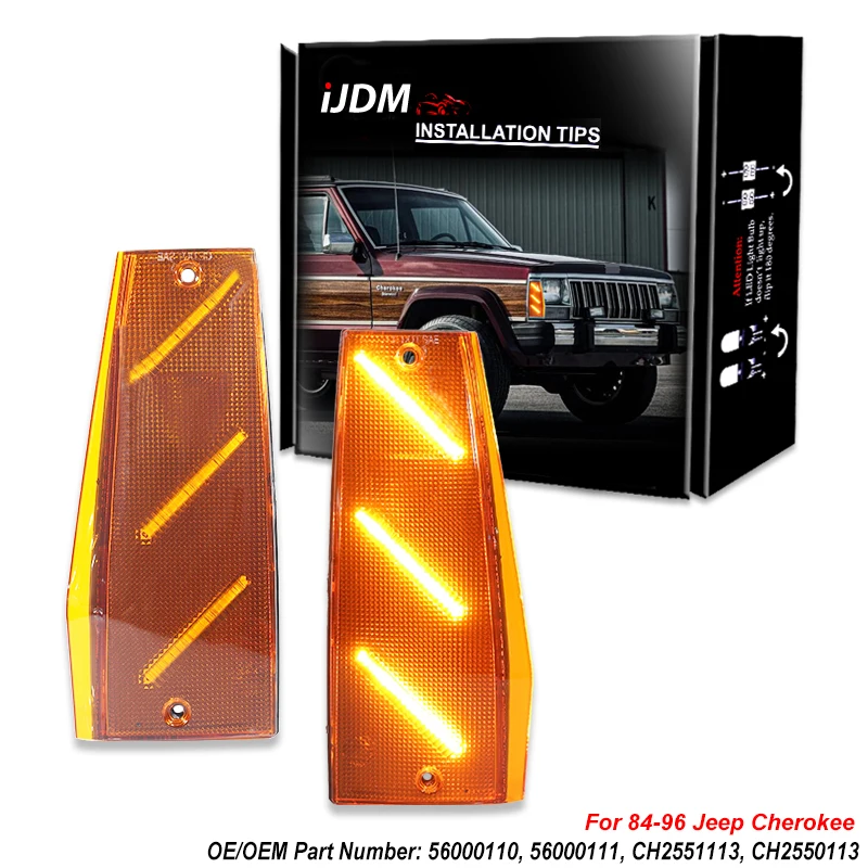 iJDM Car Front Corner Parking Side Marker Light Lamp For Jeep Cherokee Comanche Wagoneer XJ Parking/Driving Turn Signal Light