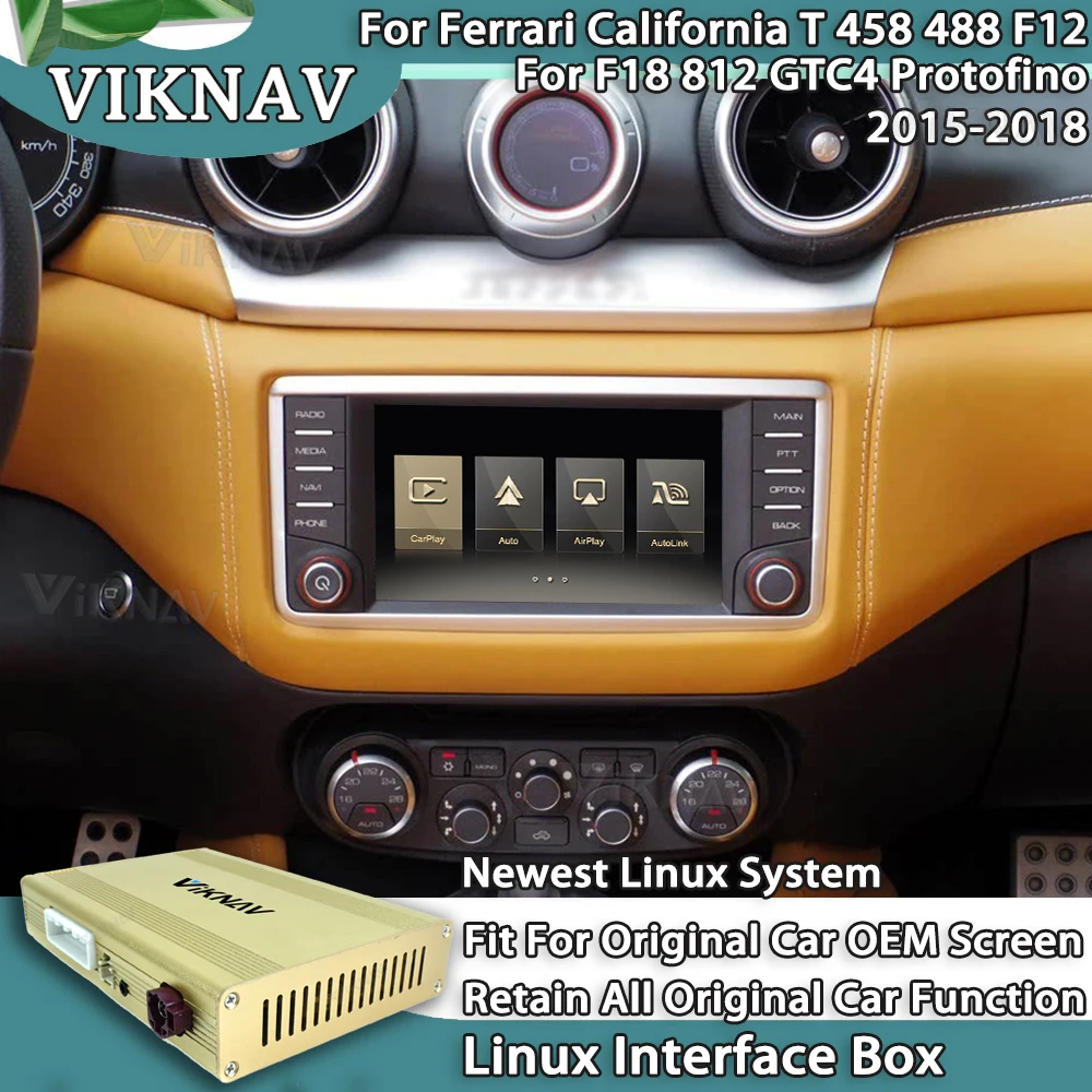 

VIKNAV Linux Decoder Box For Ferrari California T 458 488 F12/F18 812 GTC4 Protofino 2015-2018