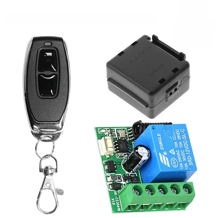 RF 433Mhz Smart Swith Universal Gate Remote DC 12V 10A Przekaźnik Odbiornik Asking Code DIY Mini Moduł do oświetlenia LED drzwi garażowych — zdjęcie 2