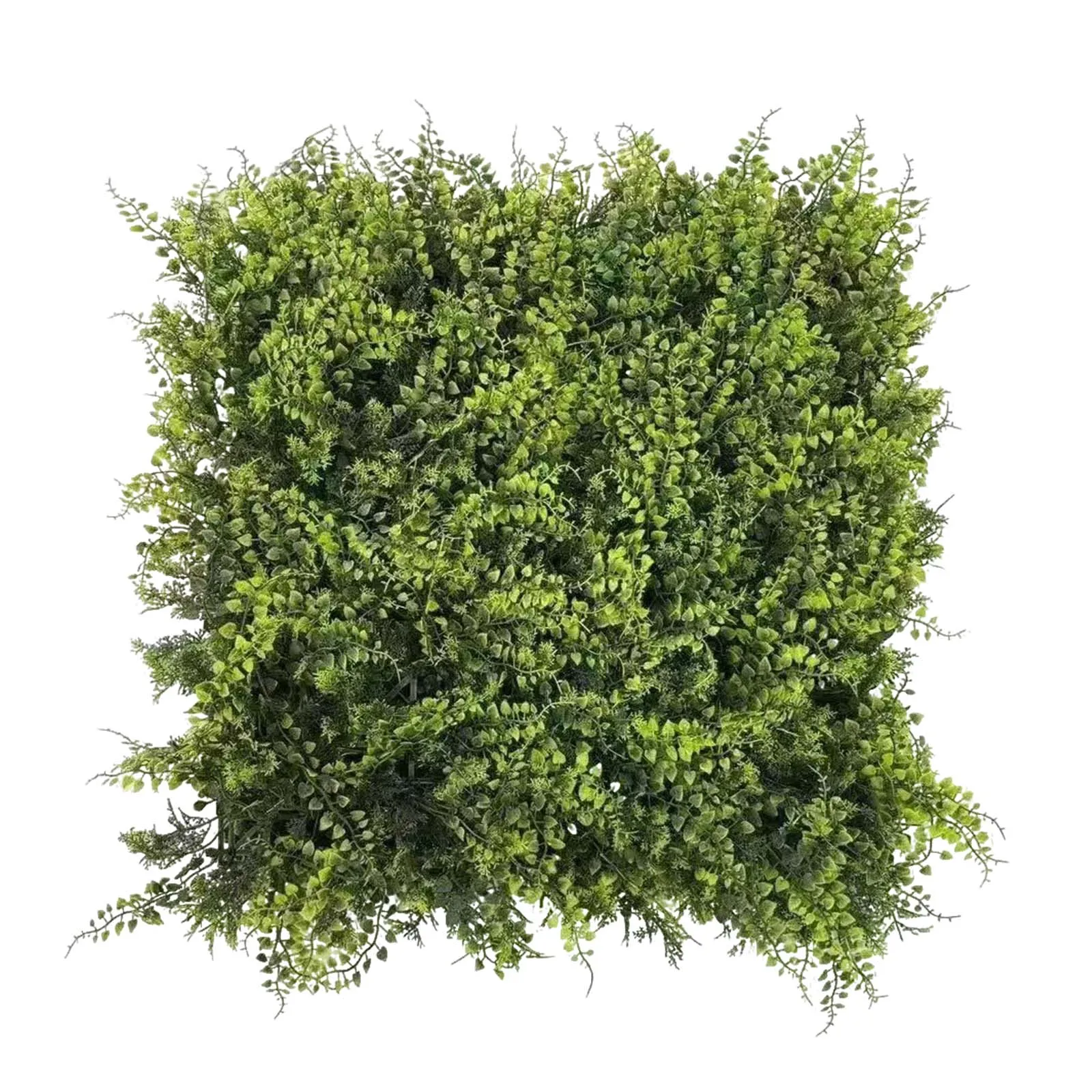 Panneaux muraux en gazon artificiel, toile de fond en gazon artificiel de 20"x 20" avec attaches zippées et feuilles tropicales, écran de clôture de confidentialité en fausse verdure pour la décoration intérieure et extérieure de jardins, anniversaires et mariages.