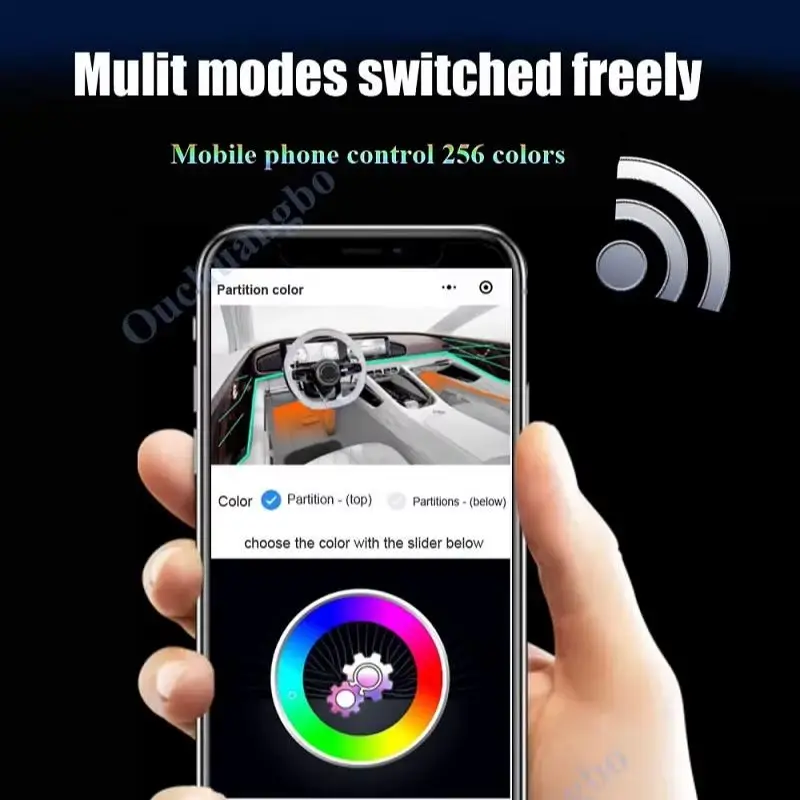 Ouchuangbo LED Atmosphere Lamp For 2014-2020 S W222 2016-2023 E W213 2015-2019 GLE Car Ambient Light Decoration LEDLight