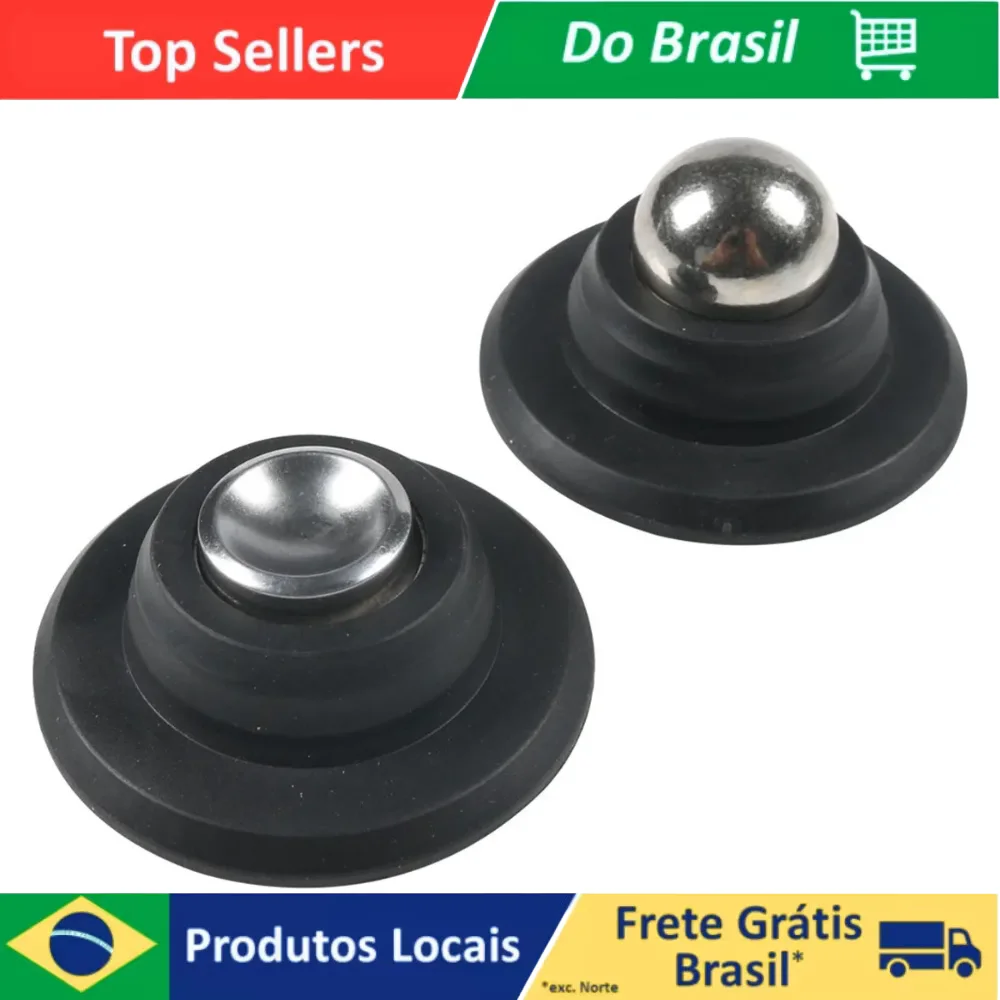 Batedor de Porta Magnético – Fixador Redondo com Imã e Instalação por Adesivo ou Parafuso