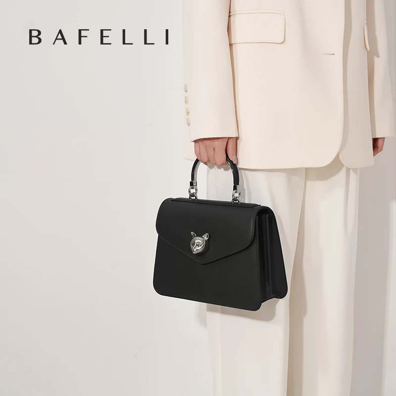 2025 BAFELLI CAT WOMEN\'S NEW FASHION HANDBAG LADY STYLISH BUSINESS FEMALE LEATHER LUXURY BRAND CASUAL SHOULDER PURSE