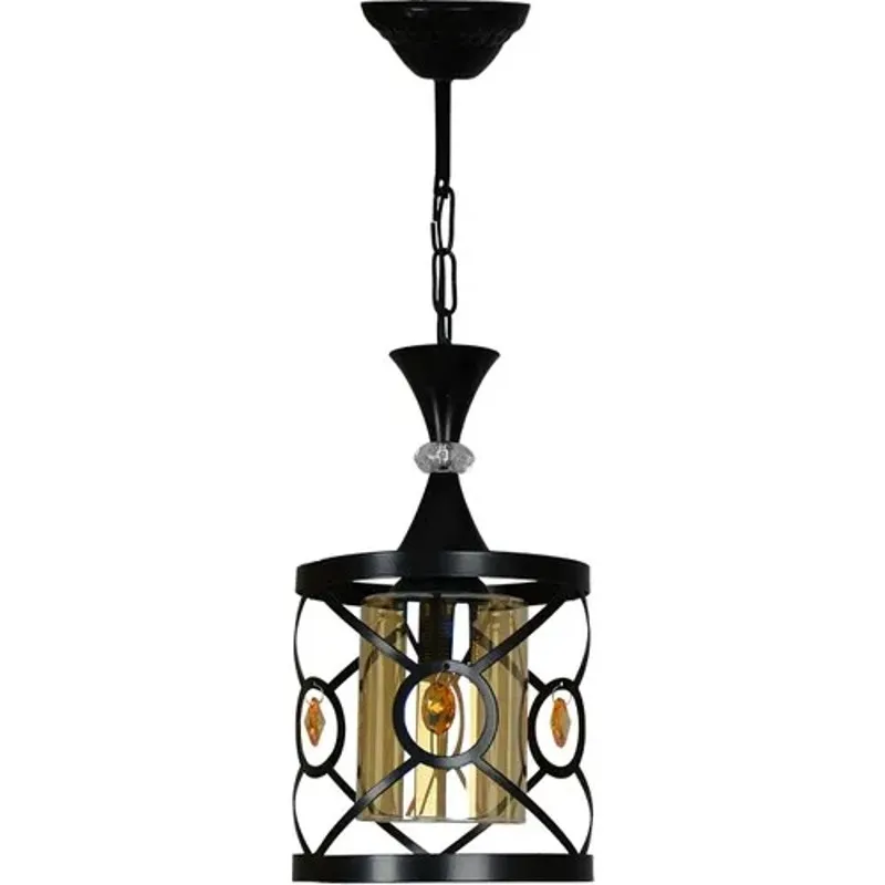 

Gz Home Eye Single Black Glazed Pendant Chandelier