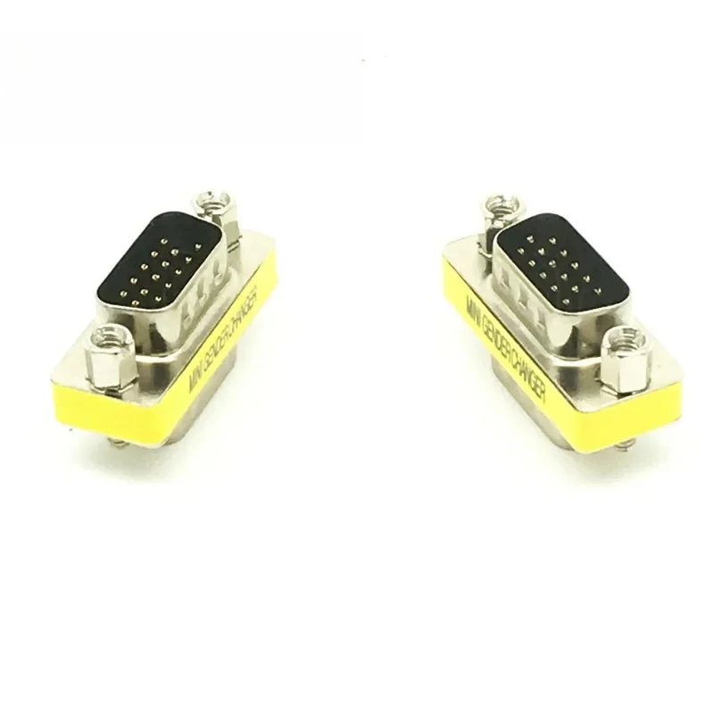 Nowy męski na męski VGA HD15 Pin zmieniający płeć konwerter Adapter gorąca sprzedaży AQJG — zdjęcie 2