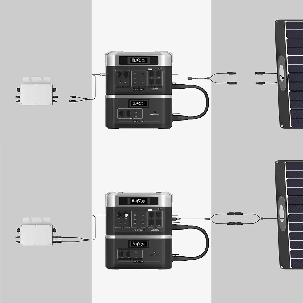 Estação de Energia Portátil OUKITEL BP2000, Bateria, 2048Wh, 640000mAh, Saída AC 2200W, UPS 2000W, Carregamento AC 1800W