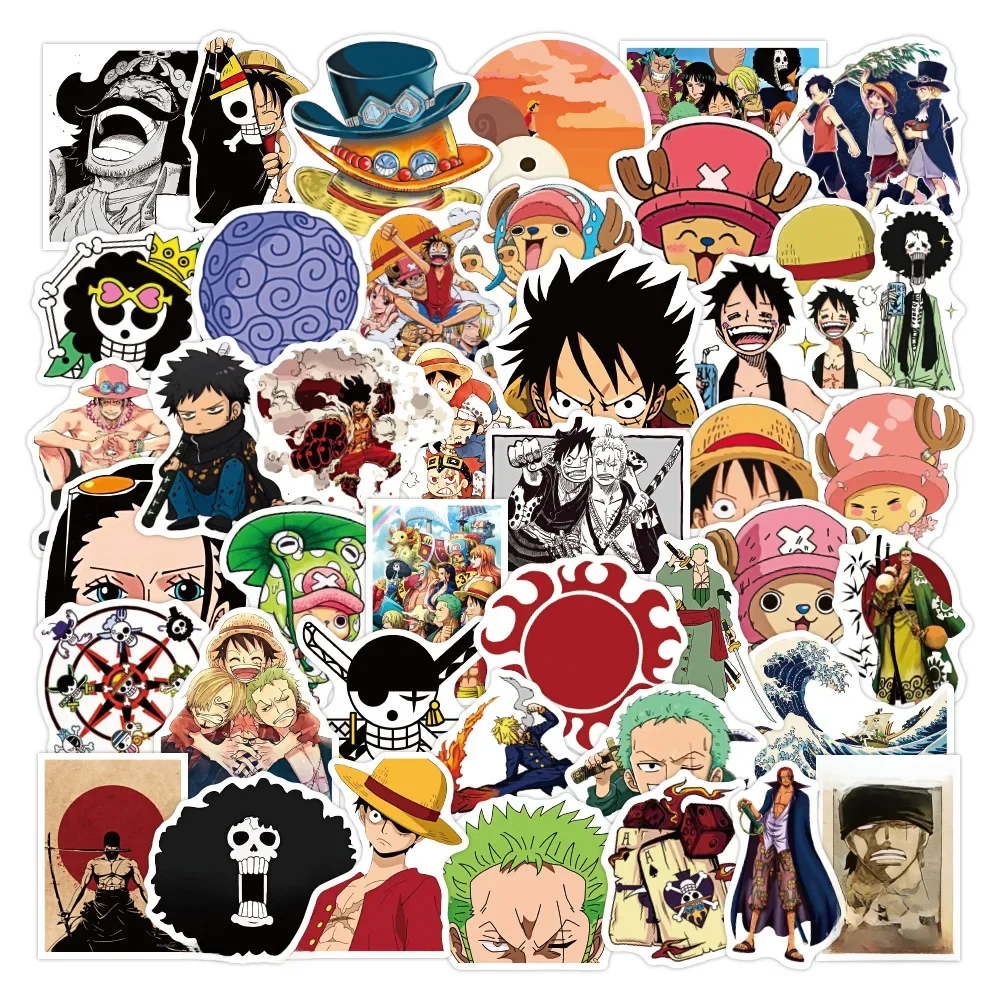 AliExpress Bandai 10/30/50PCS Anime ONE PIECE Cartoon Graffiti Stickers DIY Bike Travel Luggage Guitar Laptop