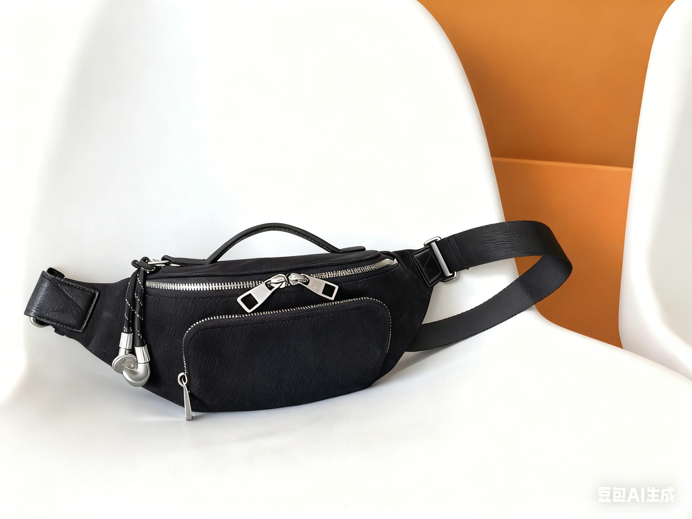 

2025 New Cosmetic Bag Fashion Travel Furniture Must Cherry Print Everything Popular Large Capacity Simple Cow Bag