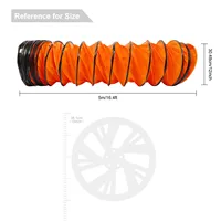 Tuyau de ventilation, longueur 5 m, tuyau de climatisation, tuyau spiralé flexible pour ventilateur de chantier, raccordement de chauffage (30 cm) 8