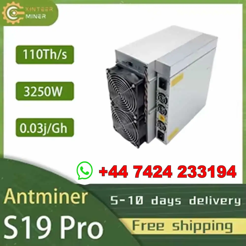 DC SUPER NEGÓCIO COMPRE 4 GANHE 2 GRÁTIS Bitmain Antminer S19 Pro 110T 3250w Bitcoin Miner (ORIGINAL NOVO) - EM ESTOQUE