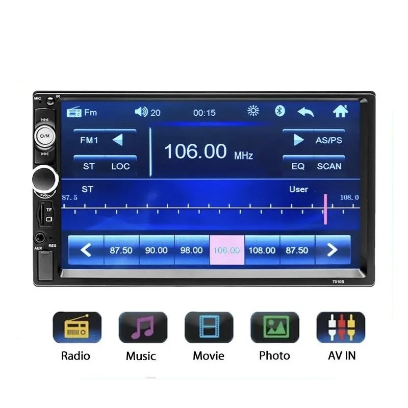 car radio mp5 model T94 2din universal bt usb tft screen