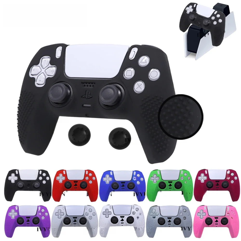 IVYUEEN-Juste de protection cloutée pour PlayStation 5, étui en silicone pour manette PS5, poignées de pouce