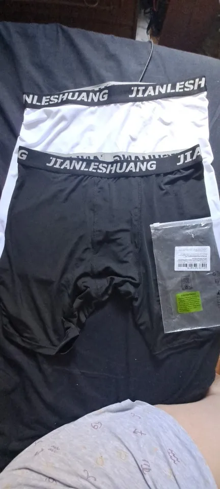 1/2/5Pcs Teenagers To Adults Multi-size Men's Sports Underwear Fitness Long Boxer Shorts Running Training Basketball Football Sh photo review
