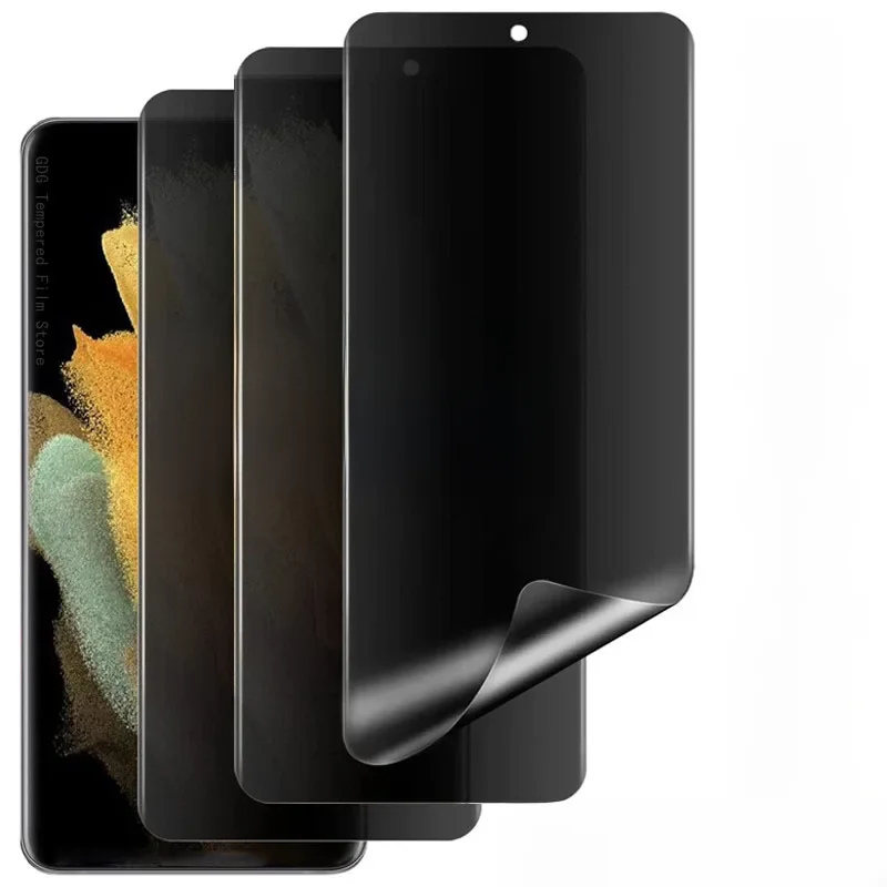 3 szt. Folia hydrożelowa chroniąca prywatność do Samsunga S23 S21 S22 S24 Ultra S10 Plus S20 FE, ochraniacz ekranu bez funkcji odblokowywania odciskiem palca — zdjęcie 2