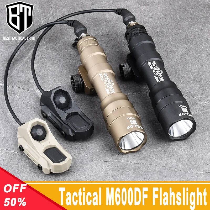 SF Surefir M600 M600DF Flashlight White Light 1400lumens Fit 20MM Picatinny Rail AXON Dual Switch Hunting Weapon Scout Lamp