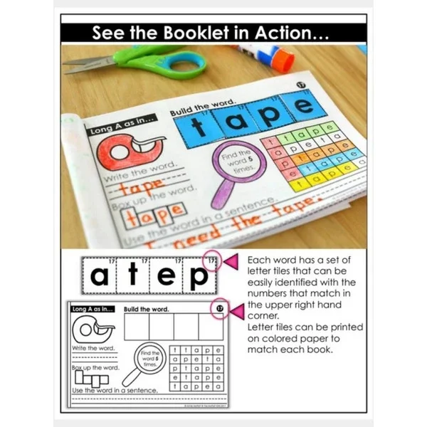 Libretto di parole 142-CVCe (PDF) foglio di lavoro per l\'apprendimento dell\'inglese dell\'asilo Softcopy stampabile