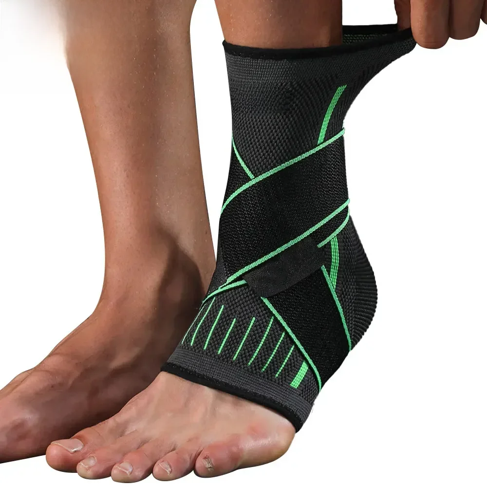 Manchon de Compression pour attelle de cheville, sangle de soutien de cheville réglable pour entorse, fasciite plantaire, récupération des blessures, course à pied, 1 pièces