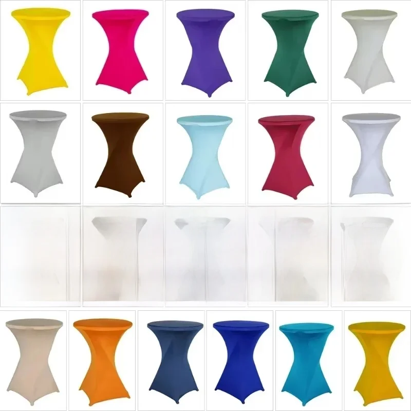 Hoogte Stretch Rond Tafelkleed Cocktail Tafelkleed Spandex Tafelkleed Bar Hotel Party Bruiloft Elastisch Tafelkleed Decor - afbeelding 2