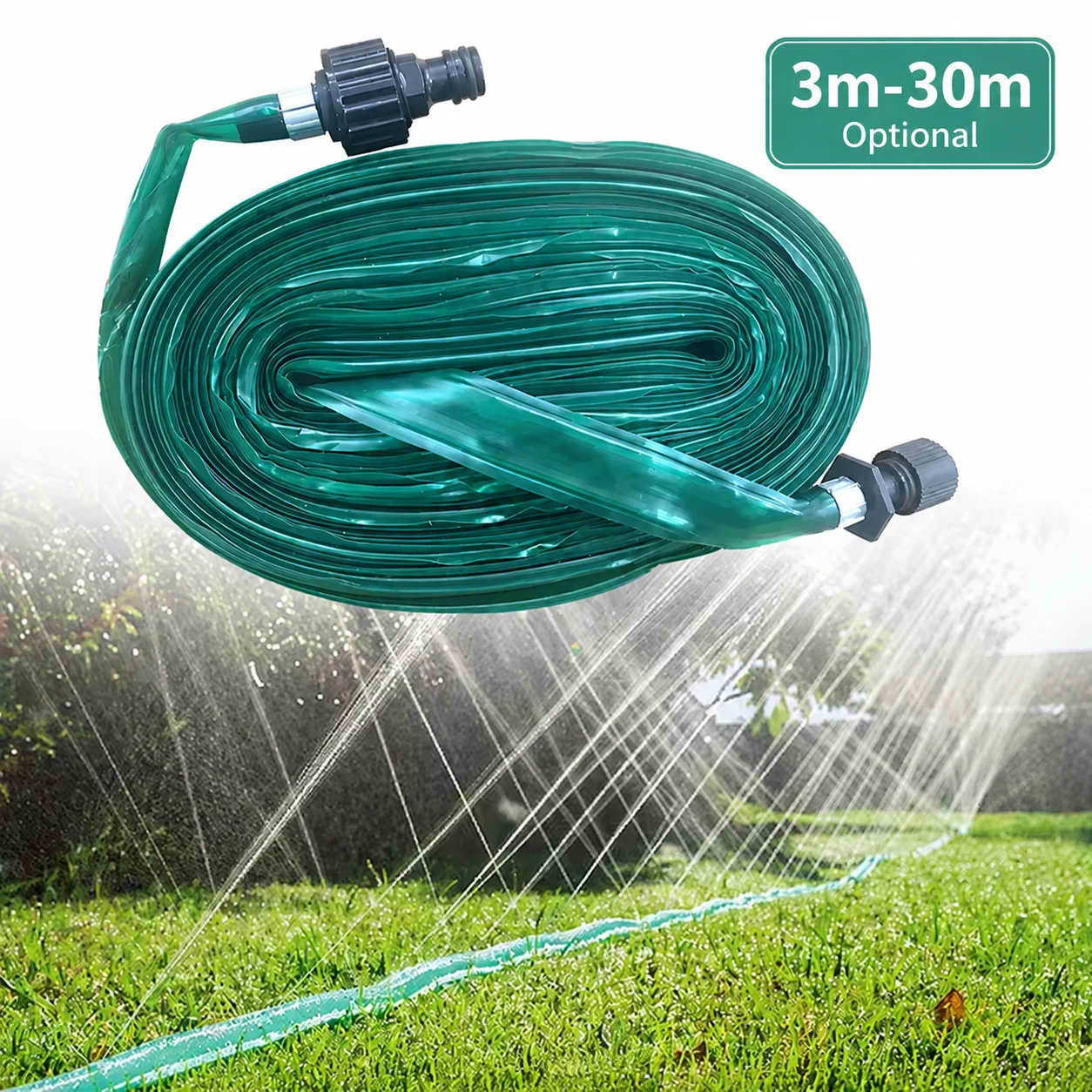 Sprinkler Soaker Hose Drip Irrigation Hose Garden Lawn Watering Spray Hose Set for Plant Flower Bed Irrigation System