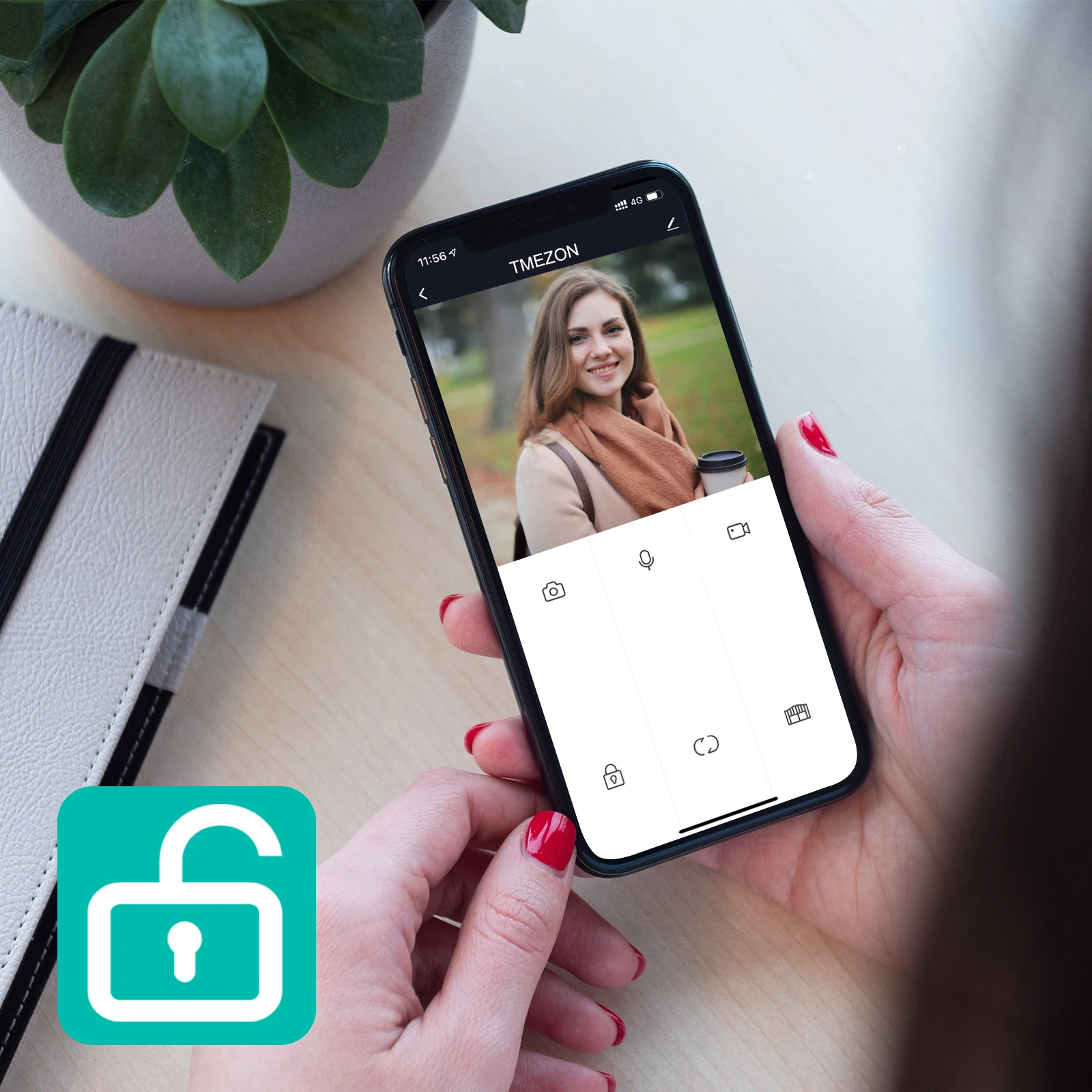 TMEZON WiFi videocitofono 10zoll Touch Screen con 1080P campanello cablato APP/Card Swipe/Monitor tuya