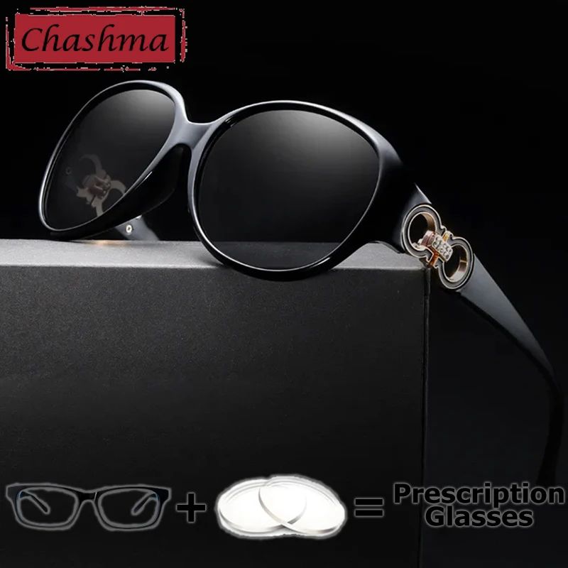 Chashma Prescription Glasses Women Polarized Sunglasses Driving Fashion Designer Eyeglasses Frames with Diopter Sun Protection