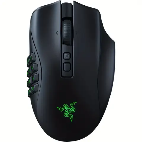 Razer Naga V2 Pro Wireless Gaming Mouse - 19+1 Buttons, Swappable Side Plates, 30K DPI, HyperScroll Pro, 300Hr Battery