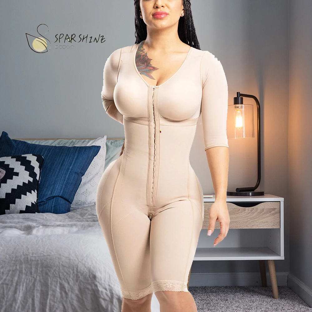 

WOMEN'S BODYSHAPER BREAST SUPPORT SIDE ZIPPER LONG SLEEVE TUMMY CONTROL LONG BODYSUIT SHAPEWEAR