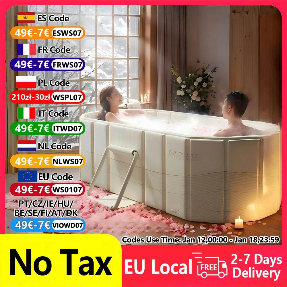 1.5m PVC baignoire pliable grande baignoire Portable adulte bain Double corps complet seau de bain baignoire pliante bain chaud froid SPA