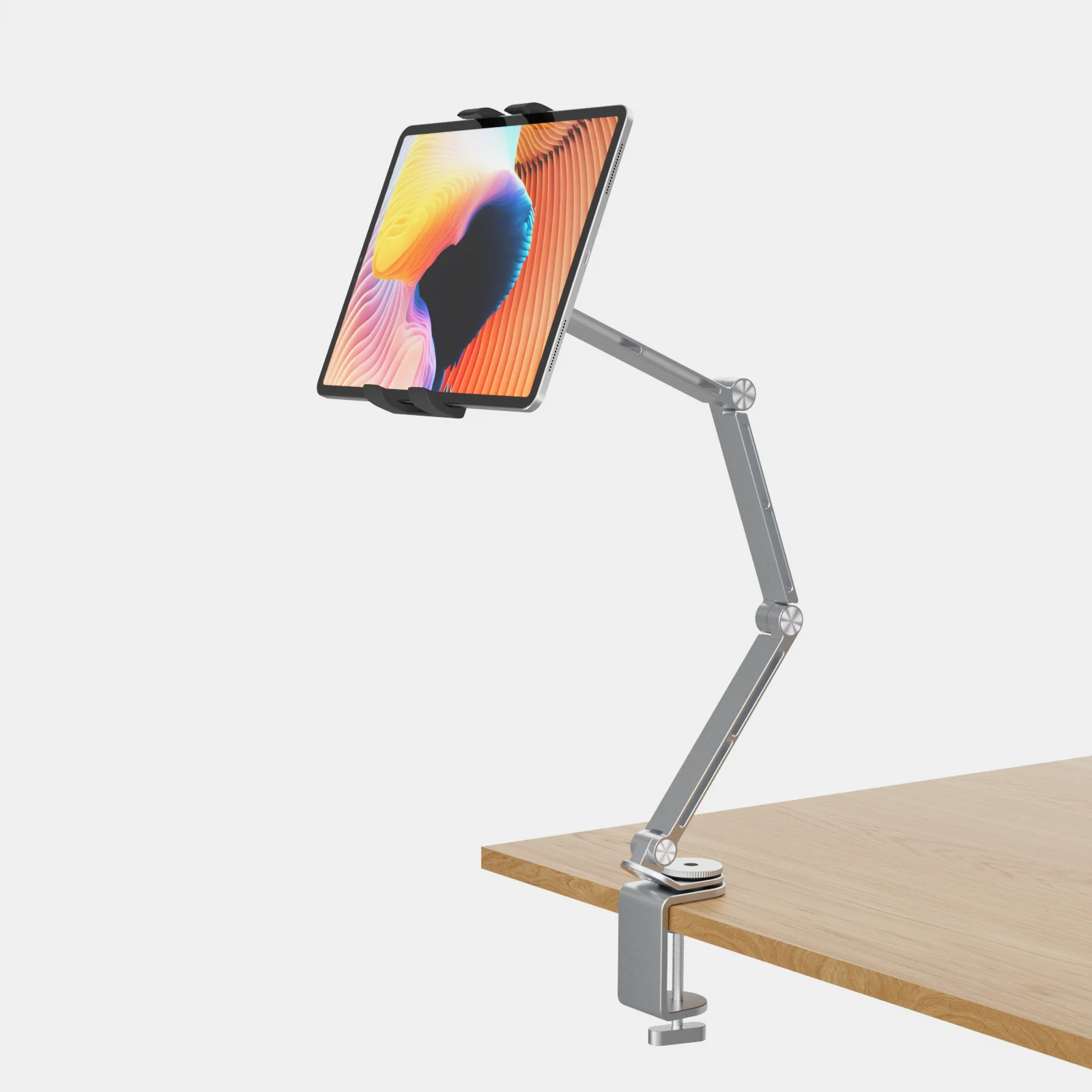 Artpowers Tablethouder Ondersteuning voor Pad Draagbare Monitorhouder Telefoonstandaard Laptop Verstelbare Roterende Tablet Clip Houder Mount